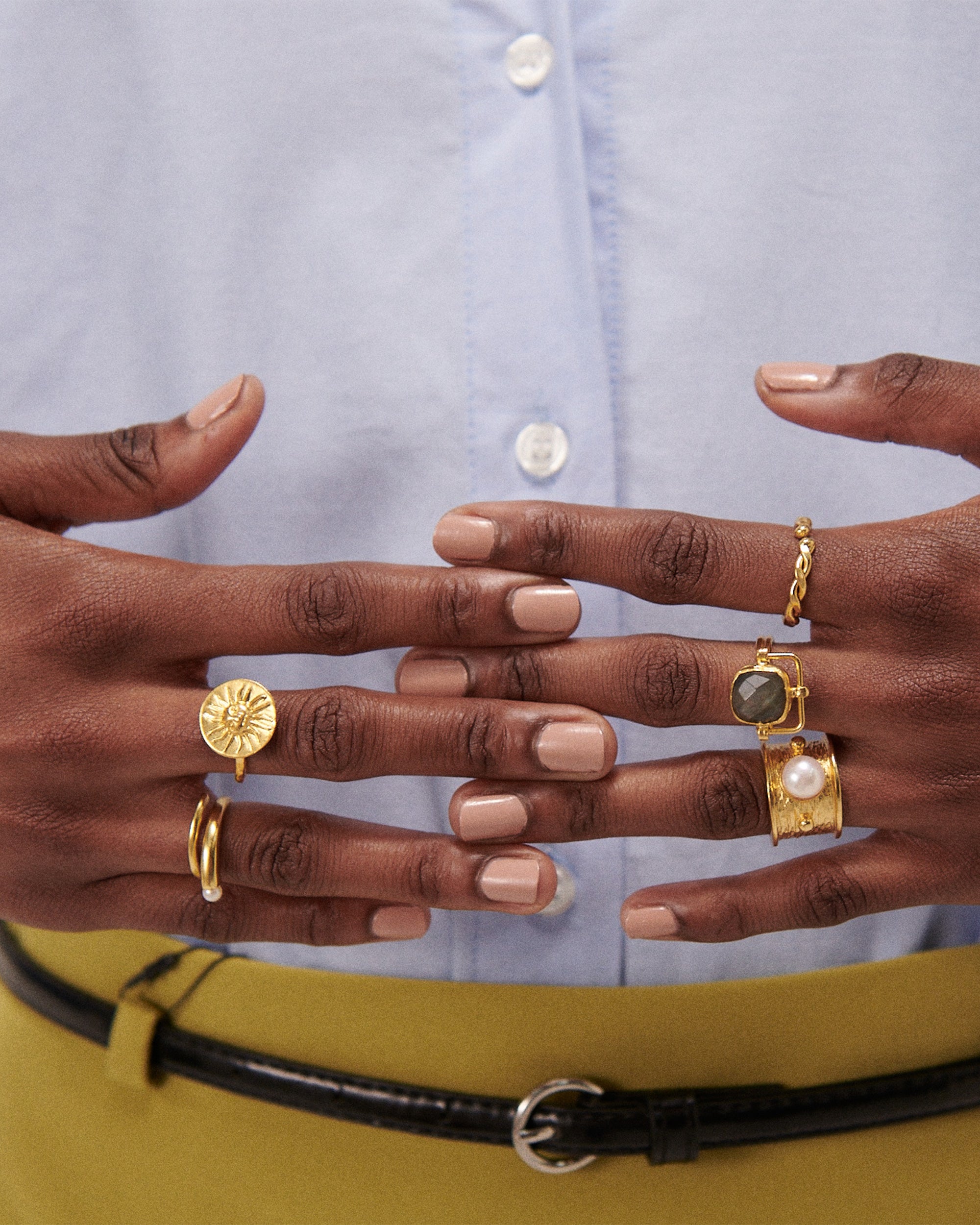 Dilara Labradorite Cocktail Ring | Sustainable Jewellery by Ottoman Hands