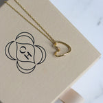Outline Heart Pendant Necklace | Sustainable Jewellery by Ottoman Hands