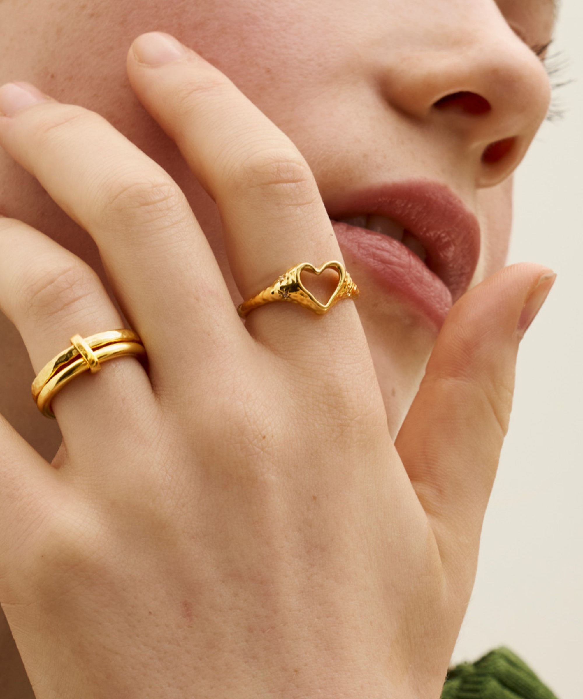Outline Heart Stacking Ring | Ottoman Hands Jewellery