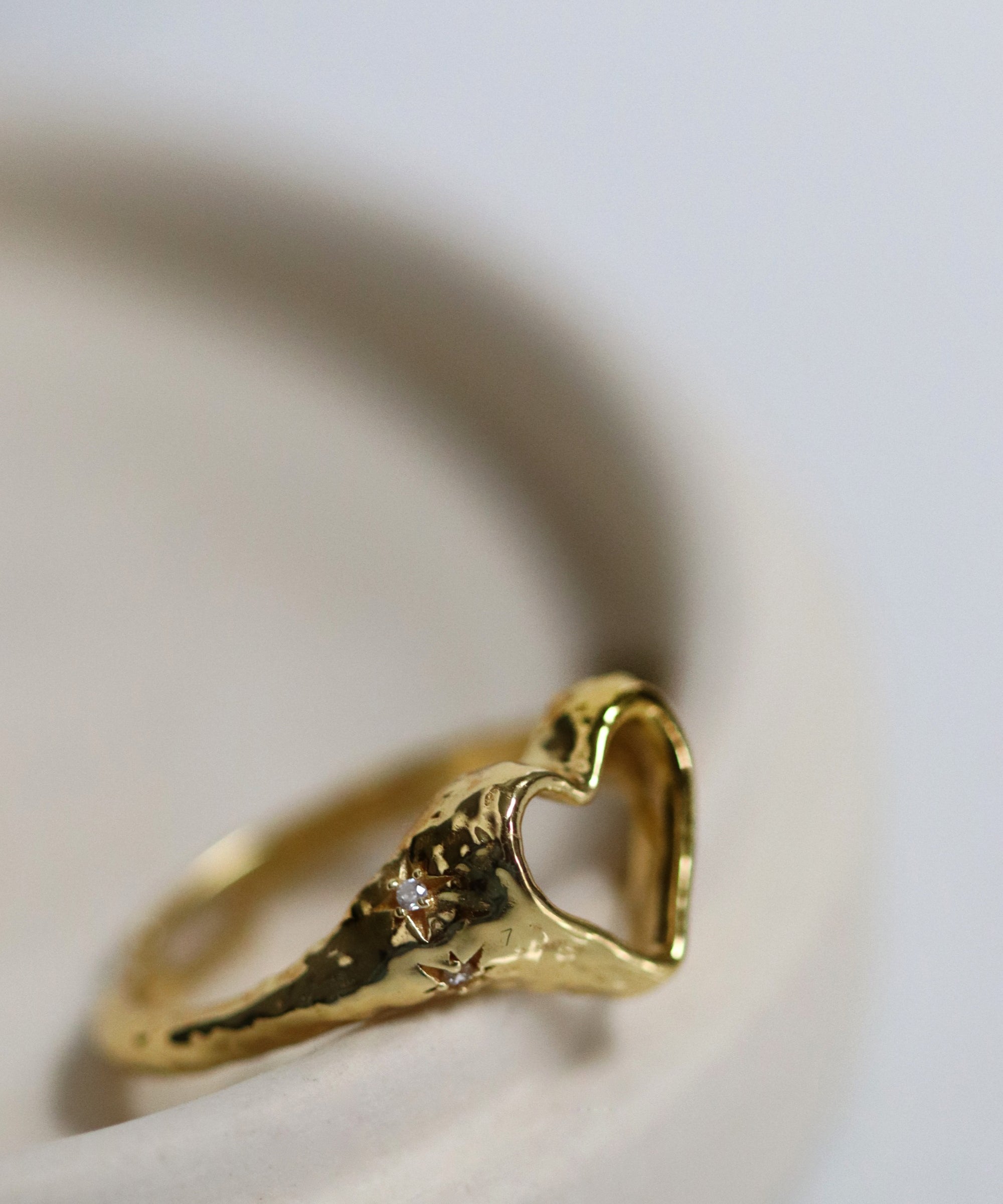 Outline Heart Stacking Ring | Sustainable Jewellery by Ottoman Hands