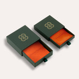 Marigold Red Garnet Beaded Stud Earrings