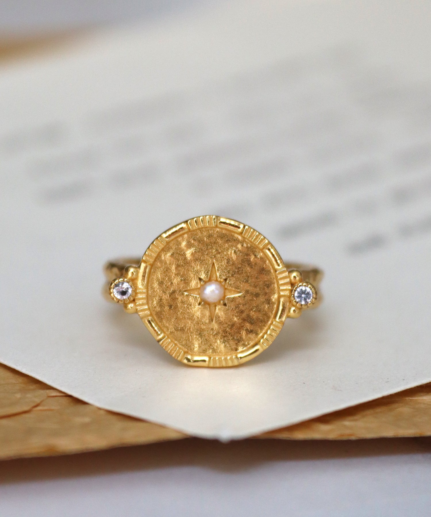 Pearl Shield Stacking Ring | Ottoman Hands Jewellery