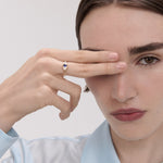 Diamond Evil Eye Solid Gold Stacking Ring | Ottoman Hands Jewellery