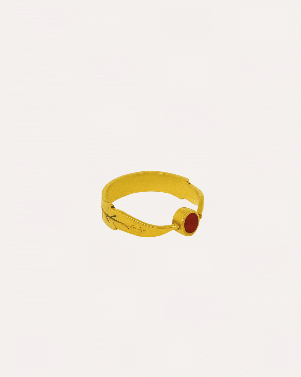 Rotating Agate Olive Leaf Ring | Sustainable Jewellery by Ottoman Hands