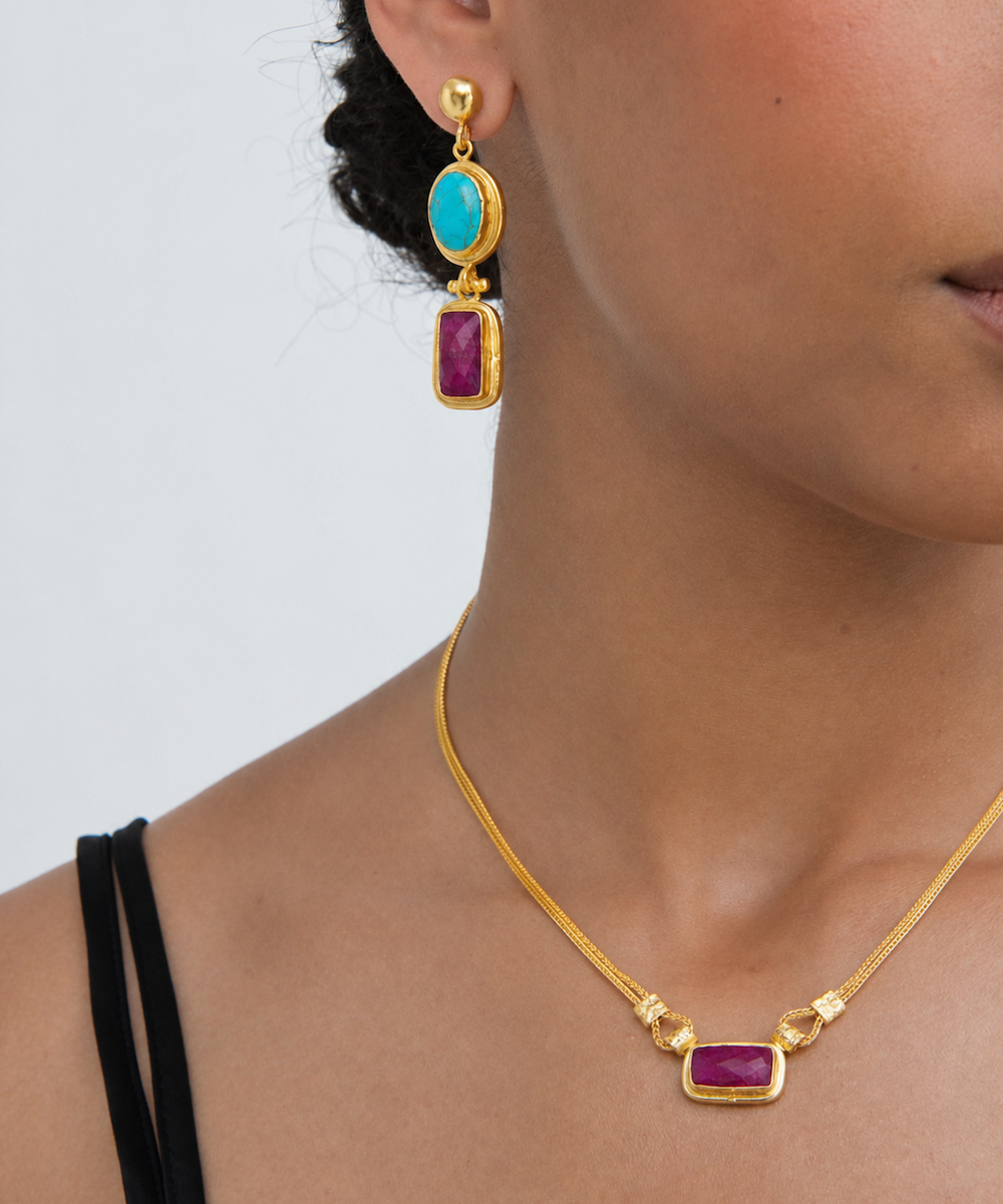 Ruby Chain Necklace | Sustainable Jewellery by Ottoman Hands