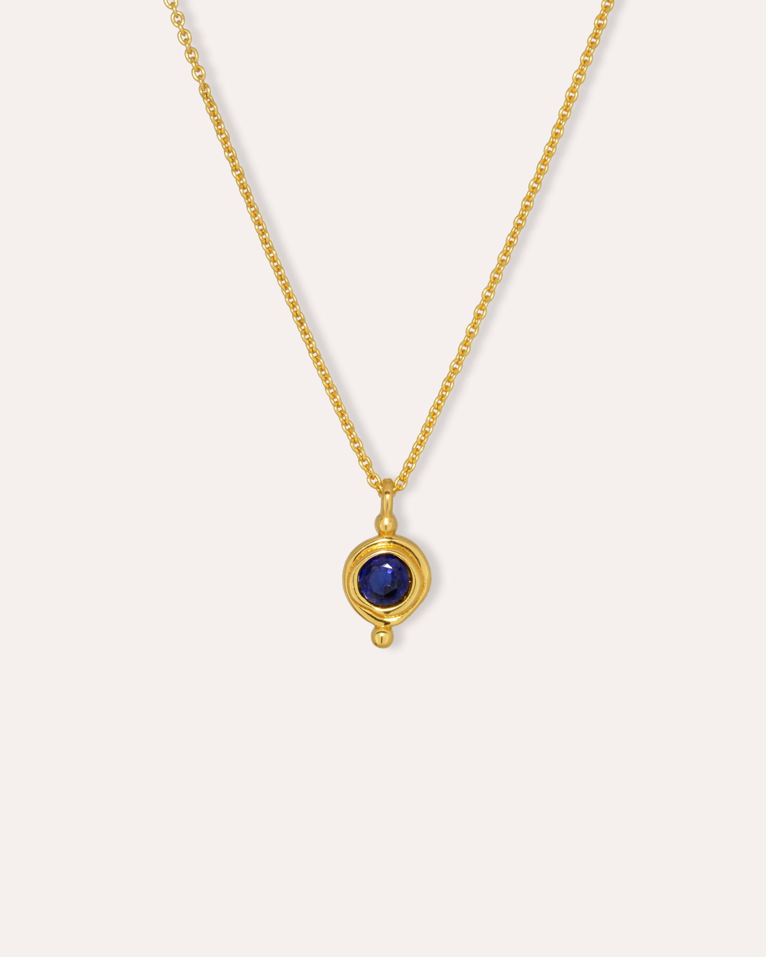Birthstone pendant necklaces for women by ottomanhands - 18ct gold plated 11 September Birthstone Pendant Necklace