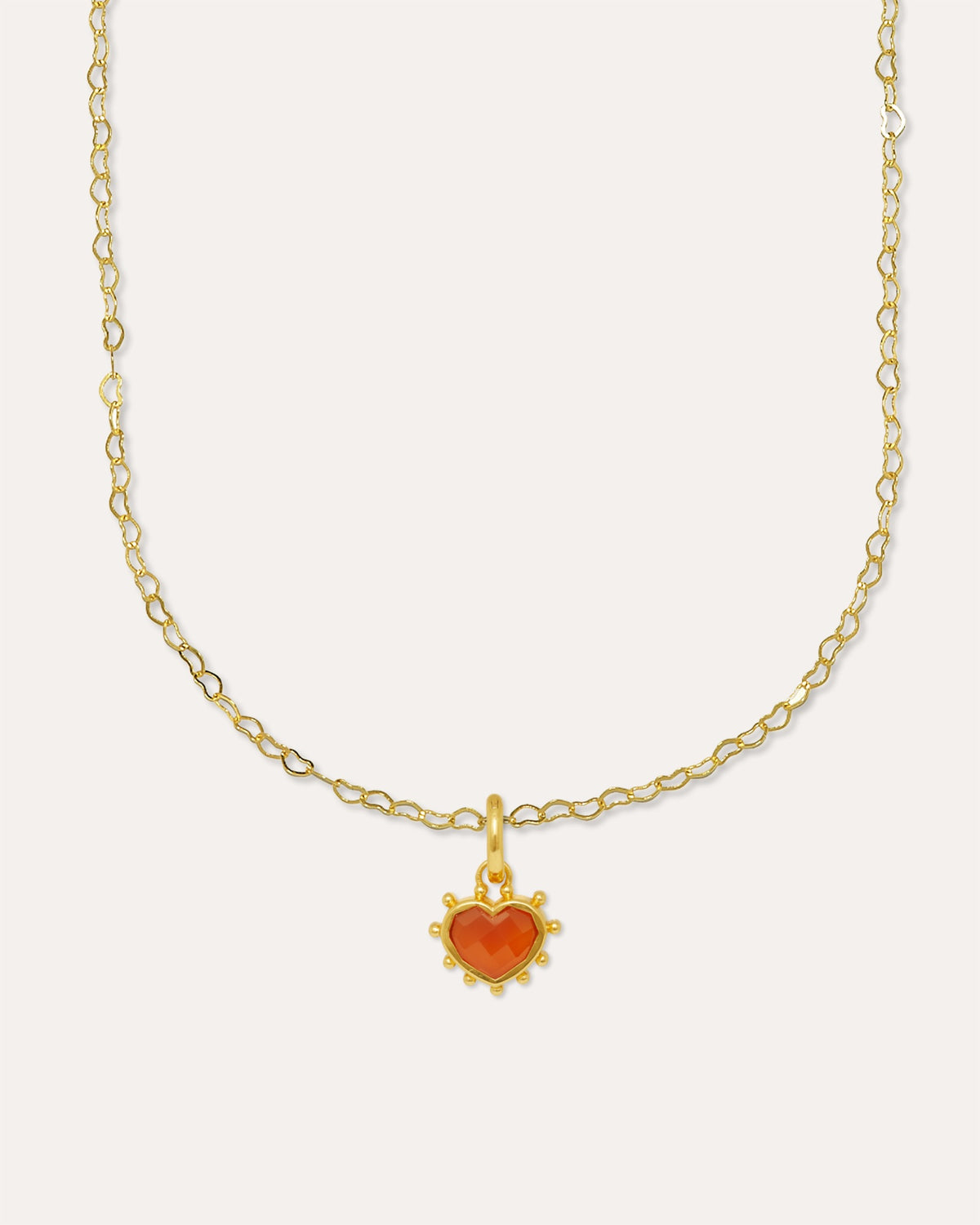 Onyx Heart Charm Pendant Necklace
