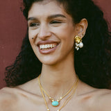 Waterproof Shell Pearl Beaded Stud Earrings | Sustainable Jewellery by Ottoman Hands
