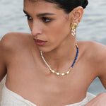 Waterproof Shell Pearl Beaded Stud Earrings | Sustainable Jewellery by Ottoman Hands