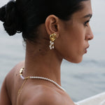 Waterproof Shell Pearl Beaded Stud Earrings | Sustainable Jewellery by Ottoman Hands