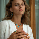 Sloane Turquoise Drop Stud Earrings | Ottoman Hands