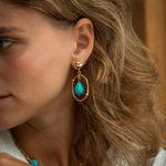 Sloane Turquoise Drop Stud Earrings | Ottoman Hands
