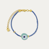 Children's Solana Evil Eye Blue Beaded Bracelet | Sustainable Jewellery by Ottoman Hands