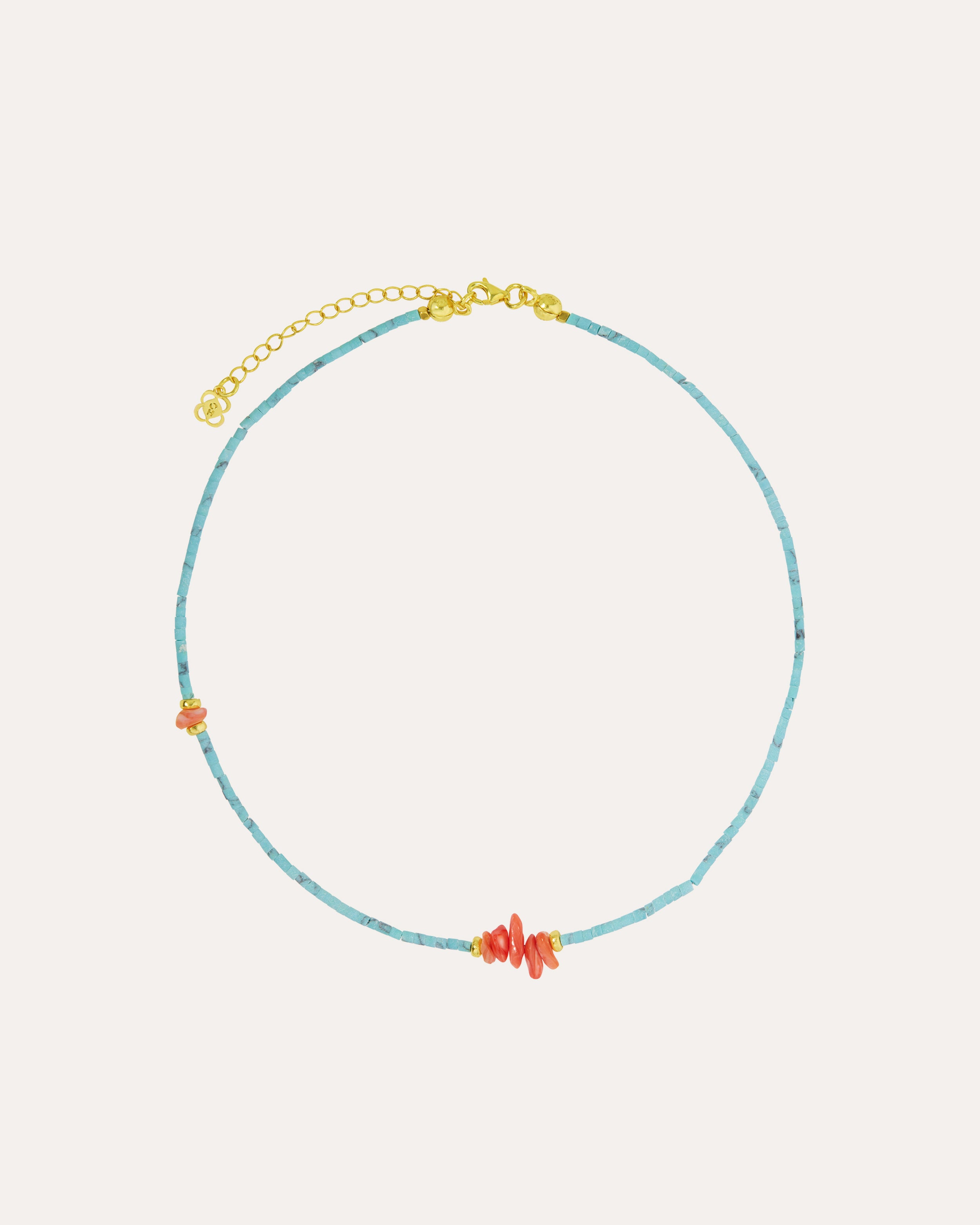 Children's Sonia Mother of Pearl and Turquoise Beaded Necklace | Sustainable Jewellery by Ottoman Hands