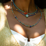 Sonia Mother of Pearl and Turquoise Beaded Necklace | Sustainable Jewellery by Ottoman Hands
