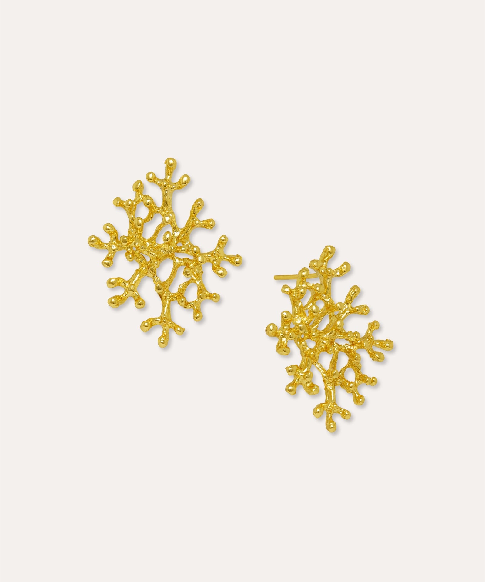 Sophia Gold Coral Stud Earrings | Sustainable Jewellery by Ottoman Hands