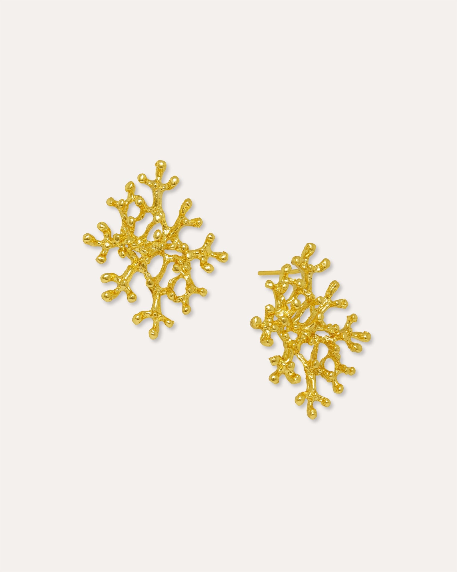 Sophia Gold Coral Stud Earrings | Sustainable Jewellery by Ottoman Hands