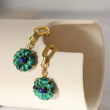 Soraya Malachite and Lapis Flower Drop Earrings | Sustainable Jewellery by Ottoman Hands