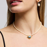 Sorel Pearl and Labradorite Beaded Necklace