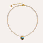 Sorel Pearl and Labradorite Beaded Necklace - Gold | Ottoman Hands Jewellery