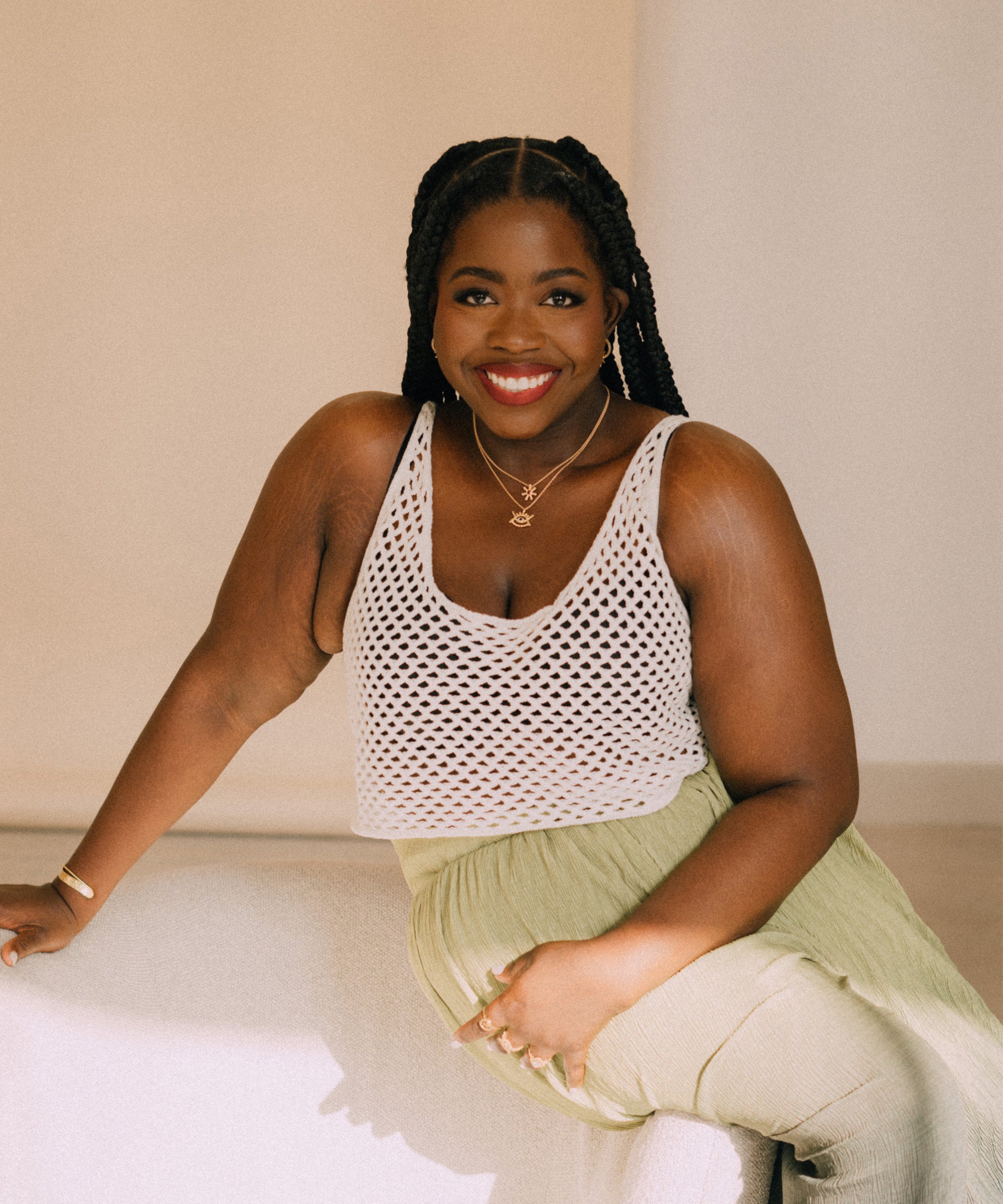 Stephanie Yeboah Abode Santann Eye Pendant Necklace - Blue | Sustainable Jewellery by Ottoman Hands