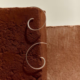 Aegina Sterling Silver Pull Through Hoop Earrings | Ottoman Hands Jewellery