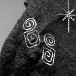 Megara Sterling Silver Spiral Stud Earrings | Ottoman Hands Jewellery