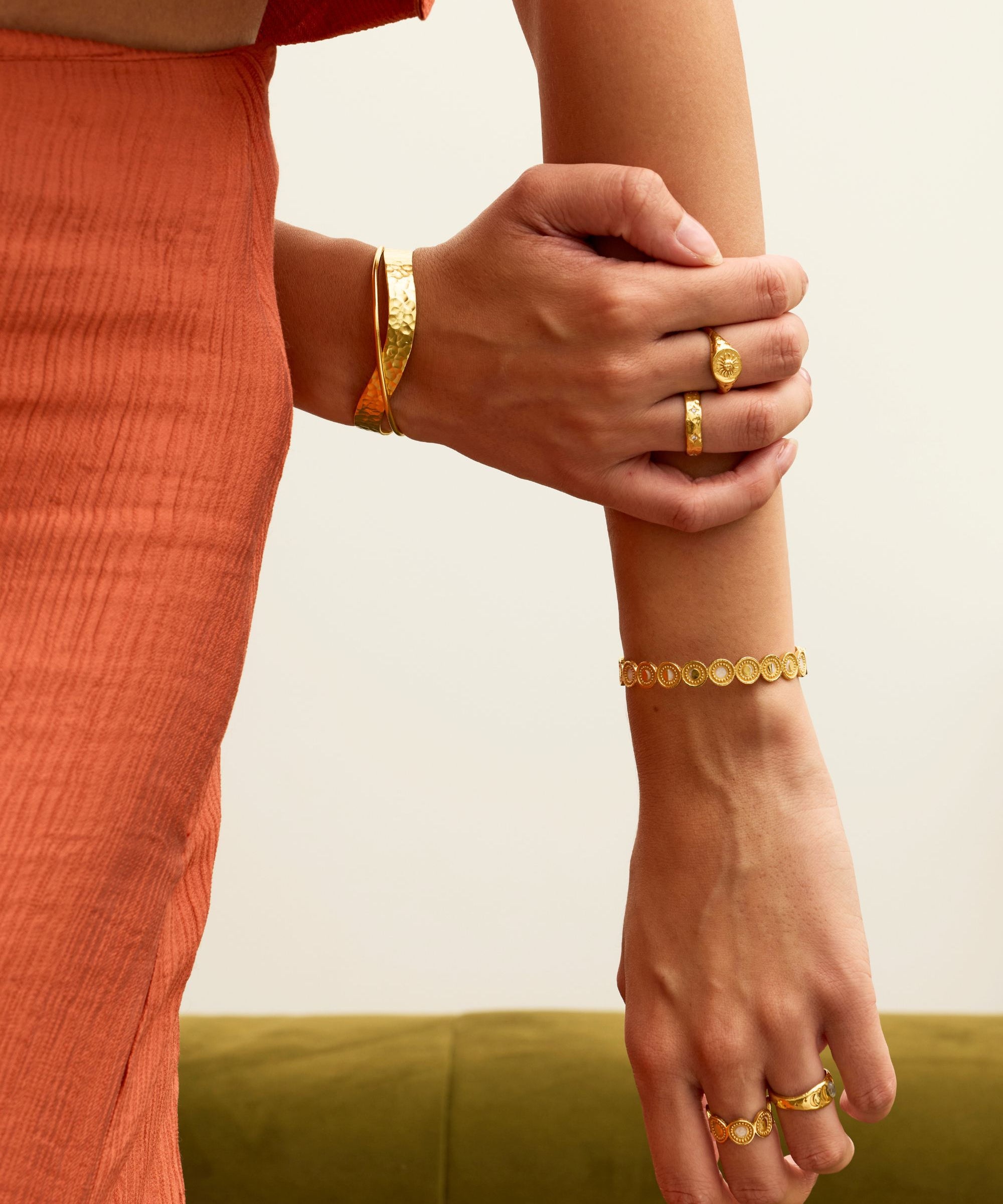 Gold Jewellery Layering Rings and Bracelets | Ottoman Hands Jewellery