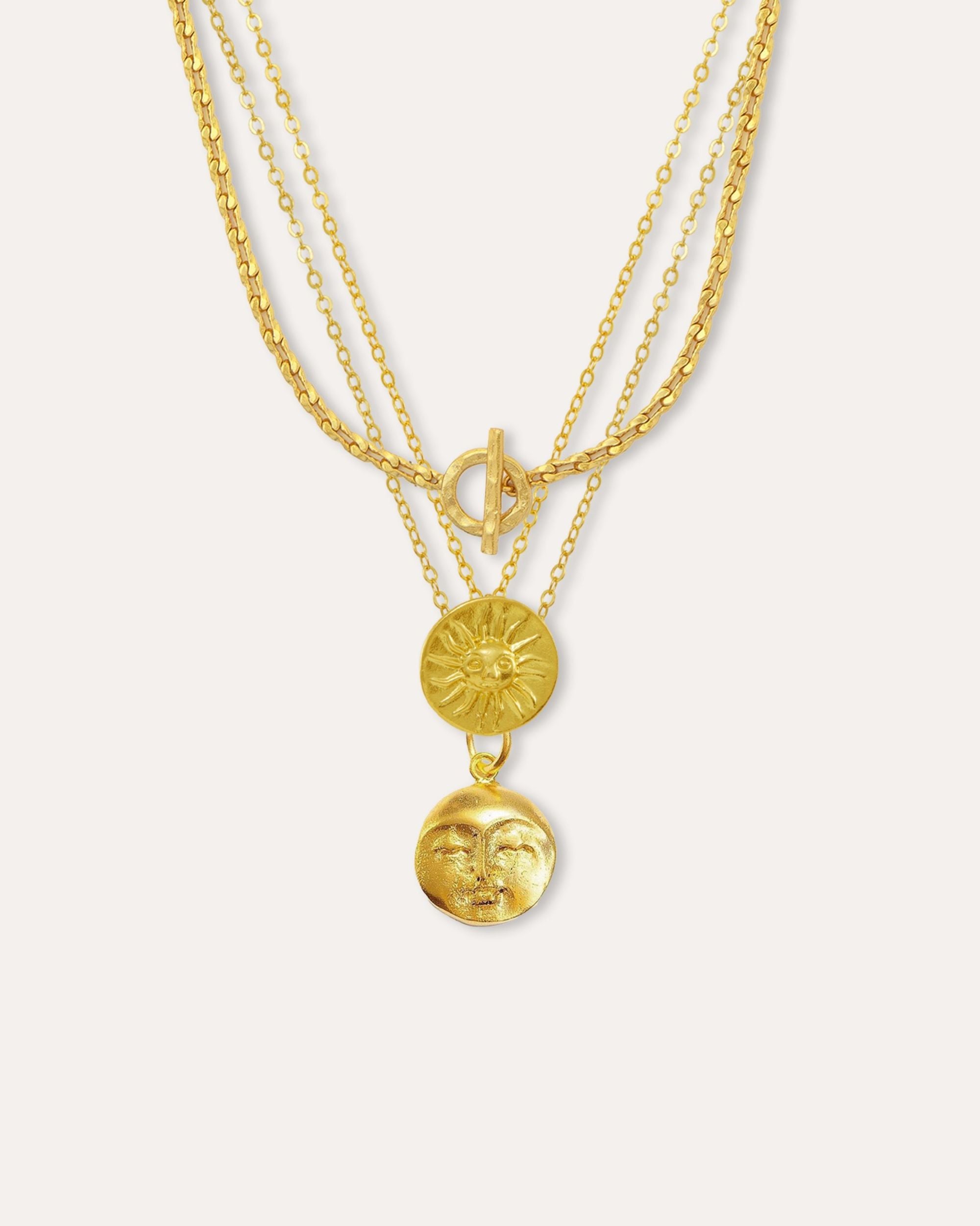 Sun & Moon Necklace Layering Set | Sustainable Jewellery by Ottoman Hands