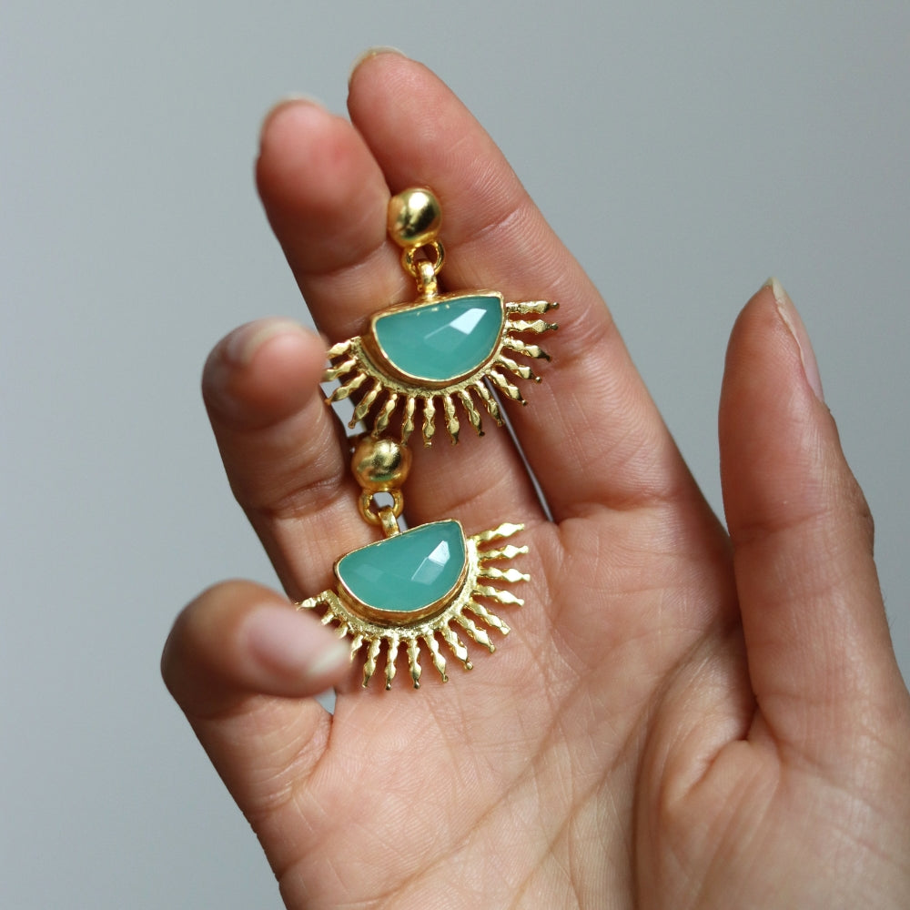 Alara Pink Evil Eye Pendant Necklace - Gold | Ottoman Hands Jewellery