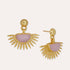 Sunrise Rose Quartz Drop Stud Earrings | Ottoman Hands Jewellery
