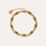 Emerald Green CZ Tennis Bracelet | Sustainable Jewellery by Ottoman Hands
