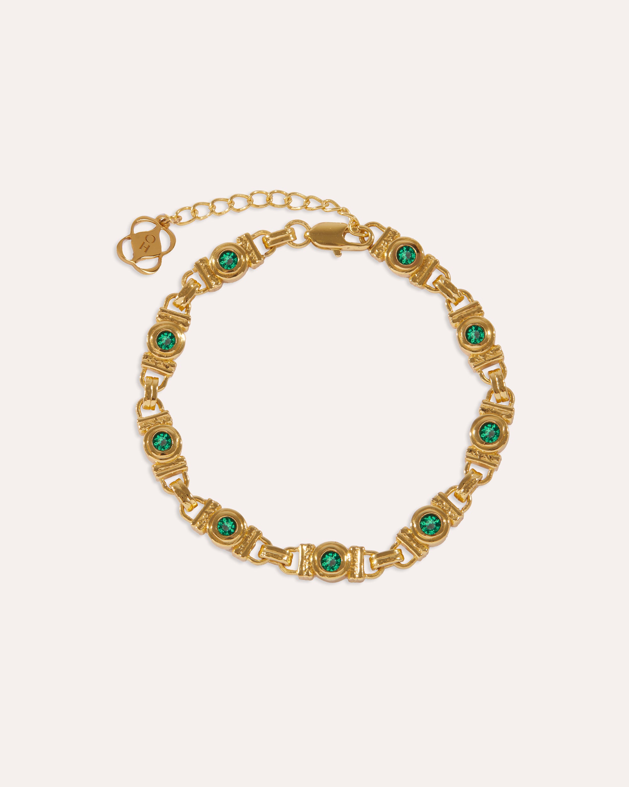 Emerald Green CZ Tennis Bracelet | Sustainable Jewellery by Ottoman Hands