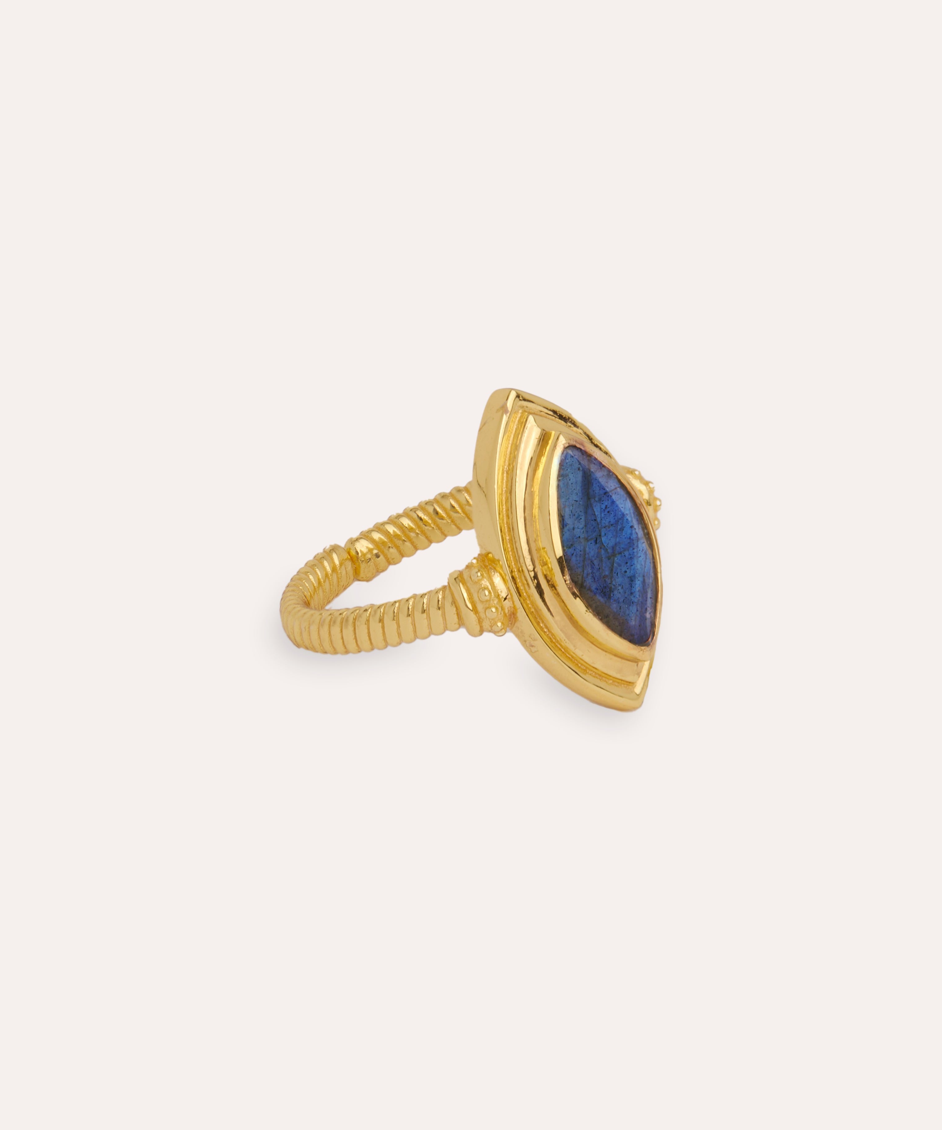 Marquise Labradorite Stacking Ring | Sustainable Jewellery by Ottoman Hands