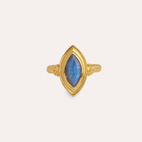 Marquise Labradorite Stacking Ring | Sustainable Jewellery by Ottoman Hands
