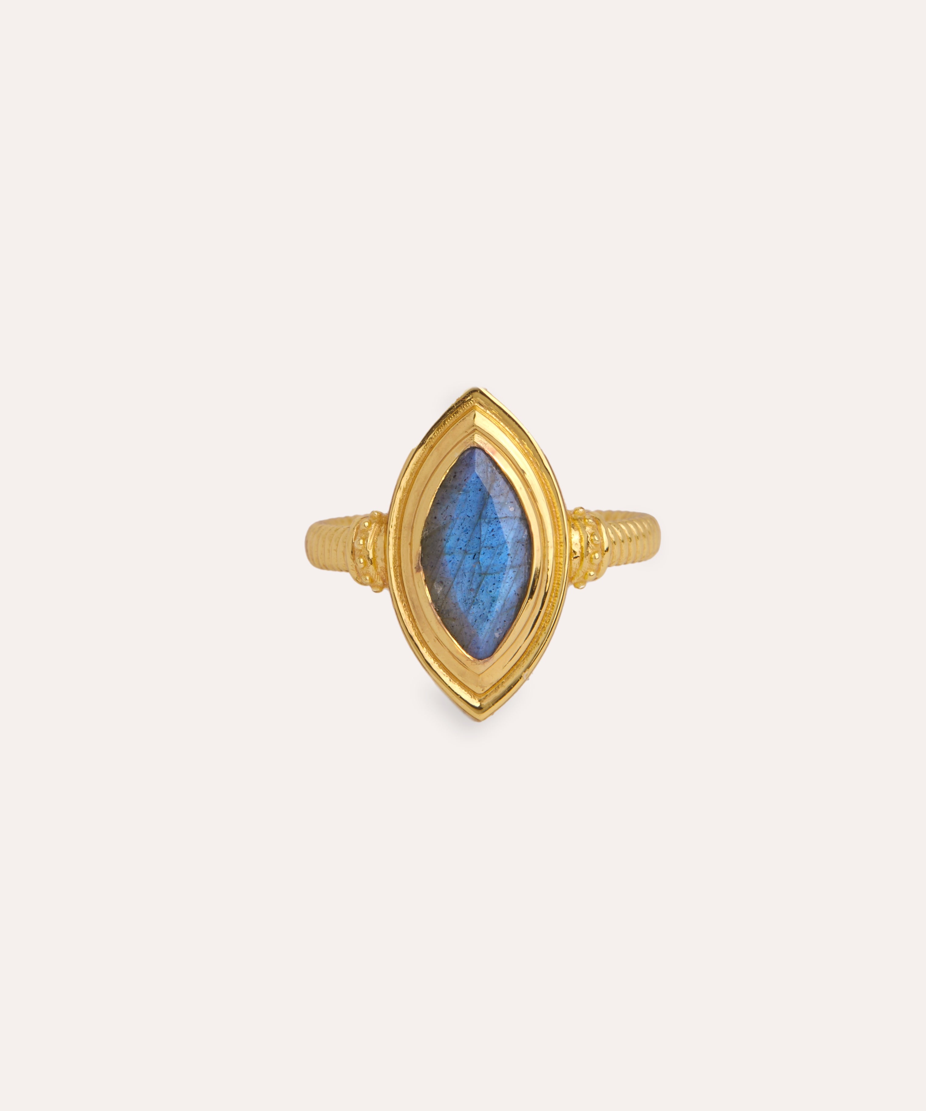 Marquise Labradorite Stacking Ring | Sustainable Jewellery by Ottoman Hands