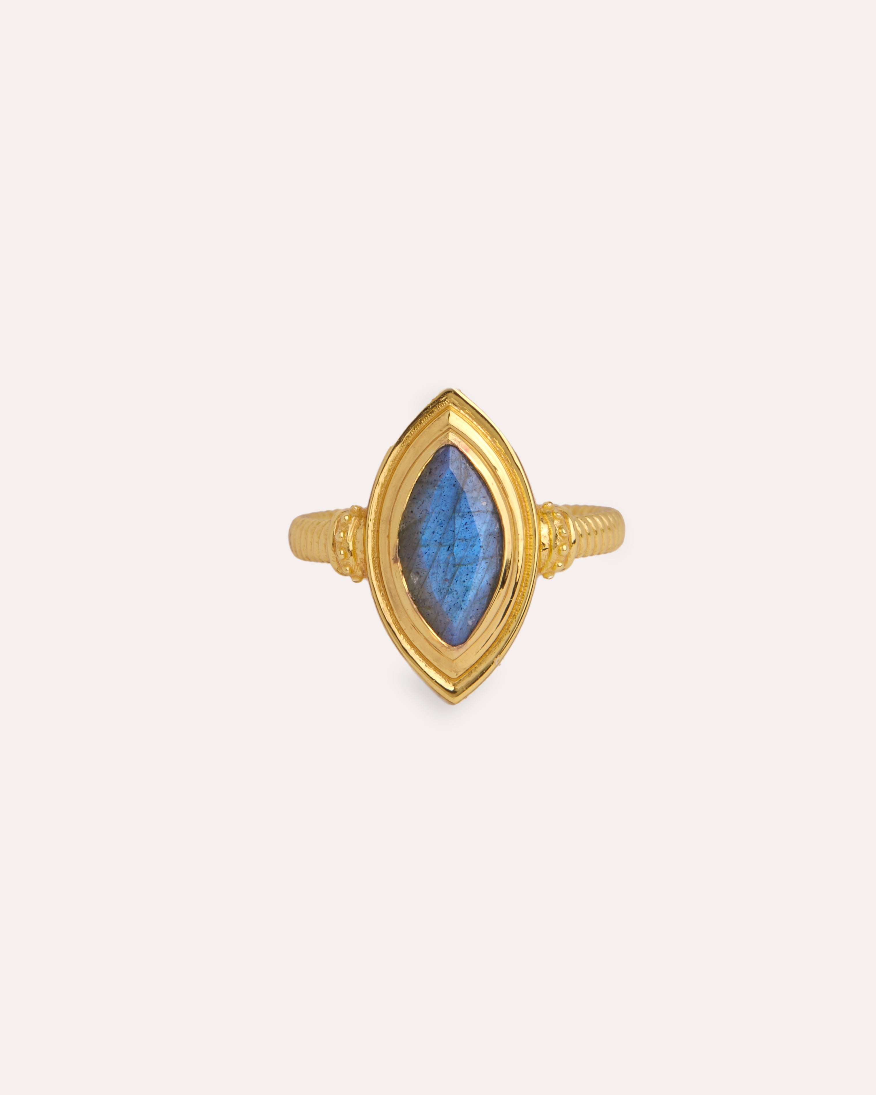 Marquise Labradorite Stacking Ring | Sustainable Jewellery by Ottoman Hands