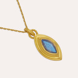 Marquise Labradorite Pendant Necklace | Sustainable Jewellery by Ottoman Hands