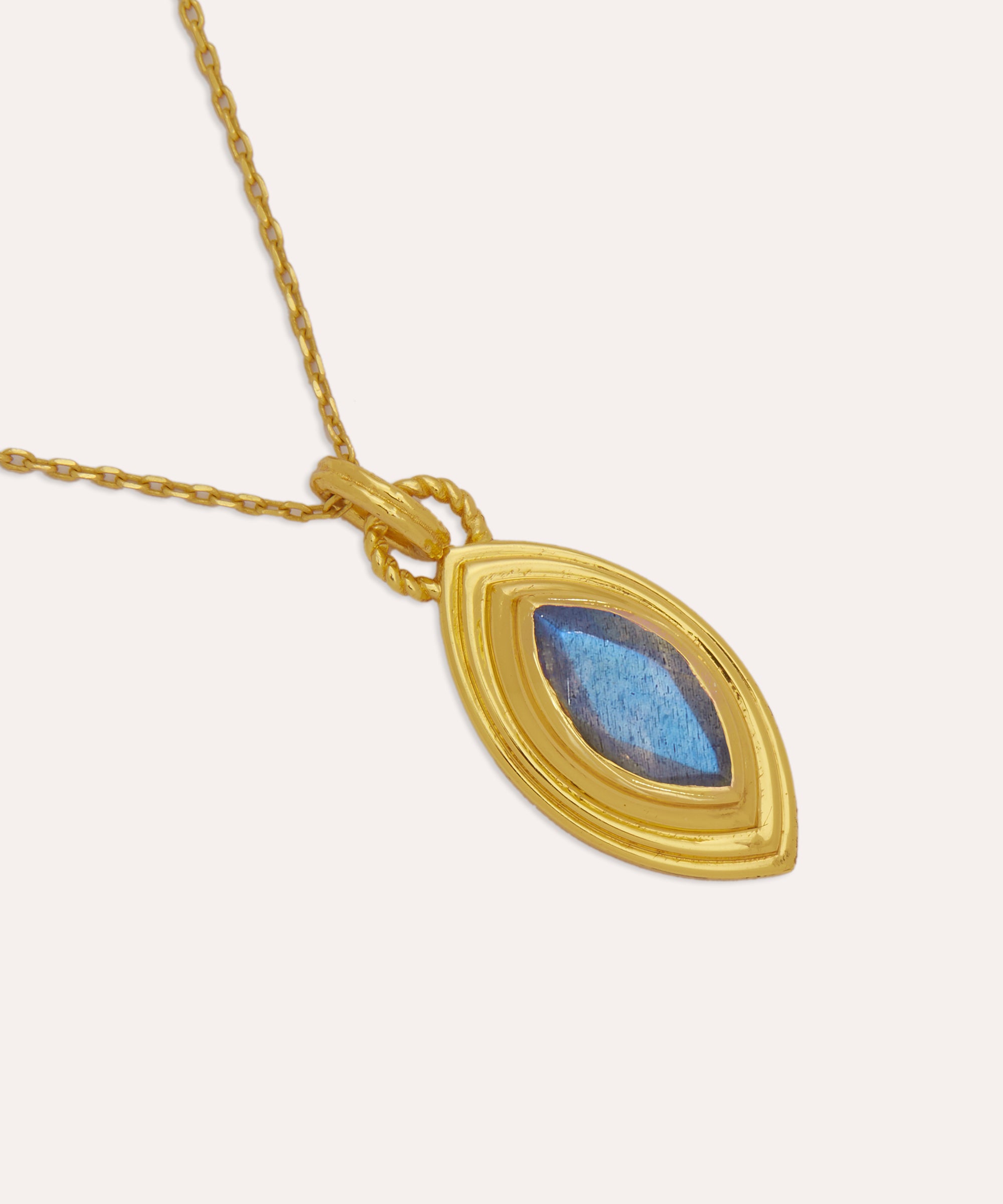 Marquise Labradorite Pendant Necklace | Sustainable Jewellery by Ottoman Hands