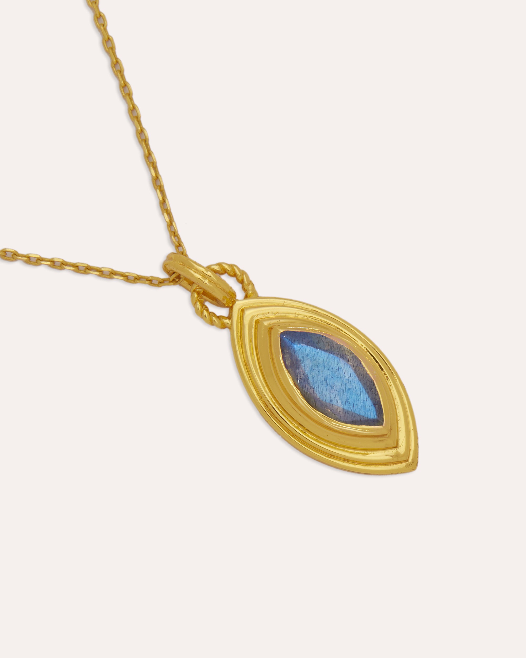 Marquise Labradorite Pendant Necklace | Sustainable Jewellery by Ottoman Hands