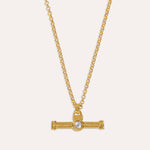 White Topaz Tennis T-Bar Necklace | Sustainable Jewellery by Ottoman Hands