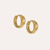 White Topaz Huggie Earrings | Sustainable Jewellery by Ottoman Hands