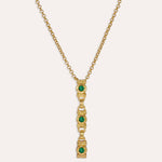 Emerald Green CZ Tennis Lariat Necklace | Sustainable Jewellery by Ottoman Hands
