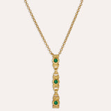 Emerald Green CZ Tennis Lariat Necklace | Sustainable Jewellery by Ottoman Hands