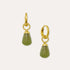 Esin Green Agate Huggie Hoop Earrings | Sustainable Jewellery by Ottoman Hands