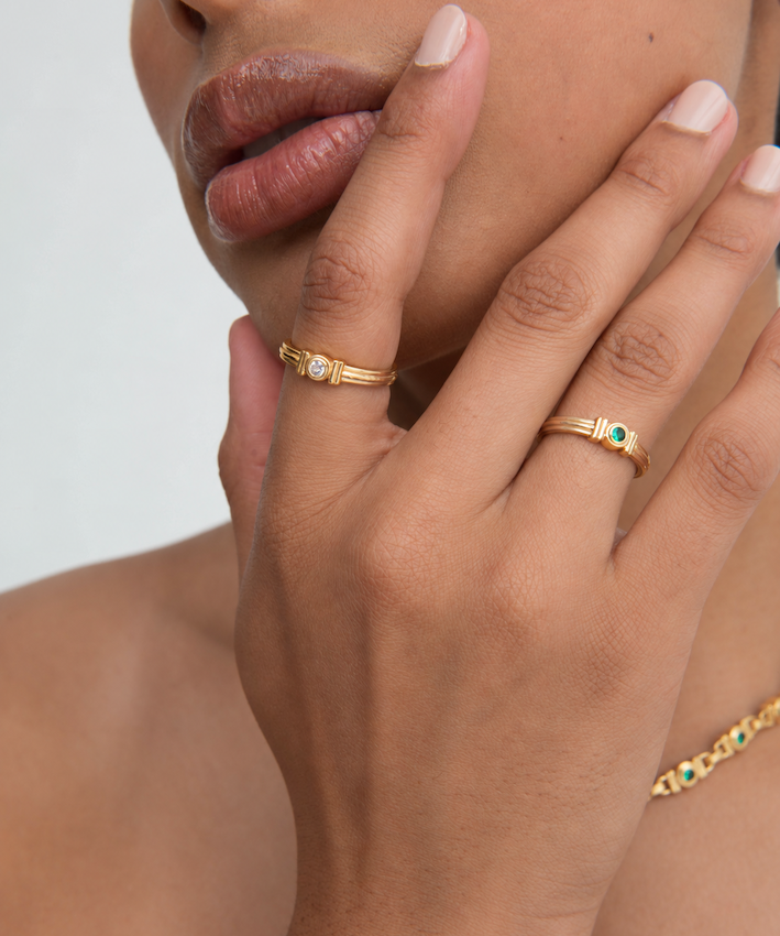 Tennis Stacking Ring Set