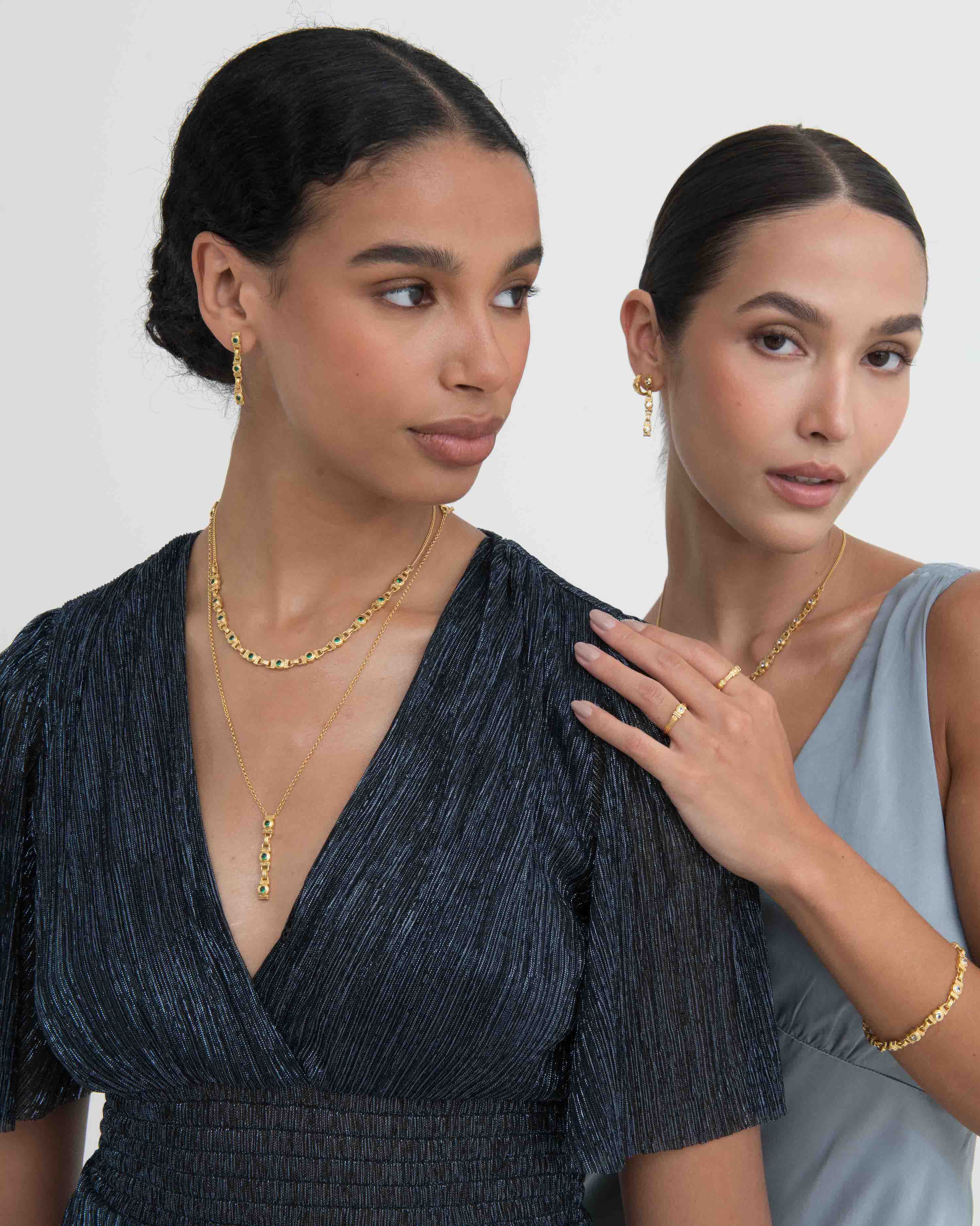 Tennis Drop Earrings Duo | Ottoman Hands Jewellery