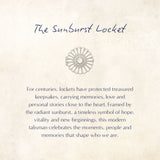 Ruby CZ Sunburst Locket Pendant Necklace | Sustainable Jewellery by Ottoman Hands