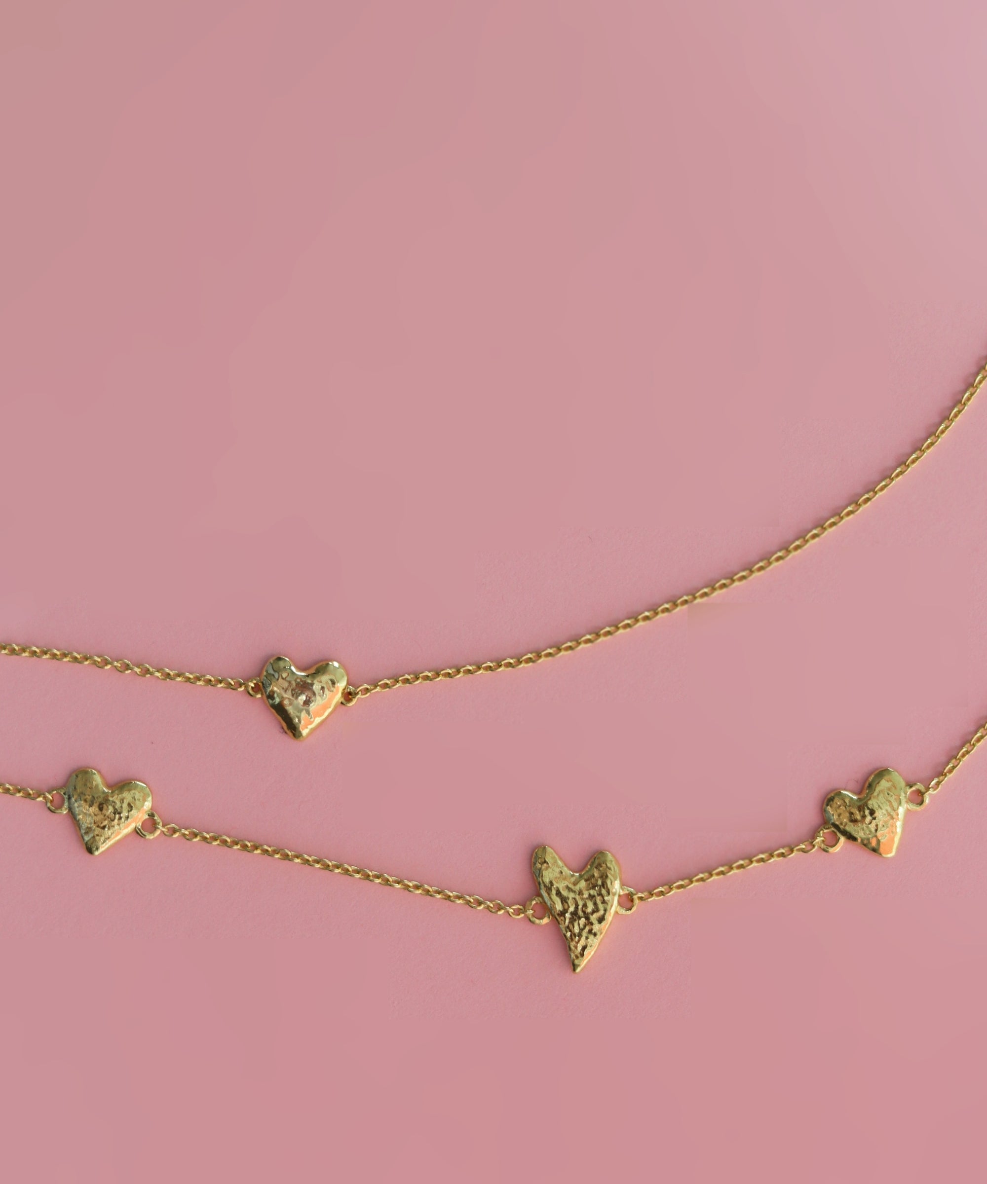 Triple Heart Chain Bracelet | Sustainable Jewellery by Ottoman Hands