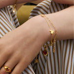 Triple Heart Chain Bracelet | Ottoman Hands Jewellery